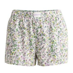 Joyspun Sleep Shorts Women Floral Print Boxers Lounge Bottoms PJ Size M 3"inseam